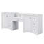 Meuble-lavabo moderne blanc avec lavabo double pour salles de bain spacieuses