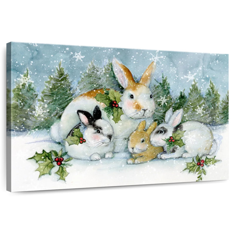 Enchanted Bunnies I, 16" H x 24" W