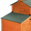 Poulailler orange innovant avec des motifs colorés, un plateau coulissant et une structure intelligente à 360 degrés Habitat, fenêtre d'observation, robuste