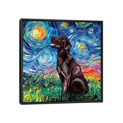 " Chocolate Labrador Night " by Aja Trier
