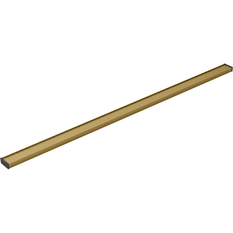 Linear Grid Shower Drain, Vibrant Brushed Moderne Brass