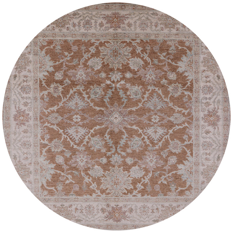 Tapis oriental beige / brun Amla, Rond 4 pi