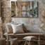 Toile, un grand couloir opulent avec des arches de marbre blanc complexe et des colonnes d'art mural illuminées par un superbe cristal, art mural sur toile-1718552216