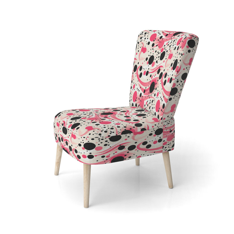 Popart Dynamic Doodle Dots - Chaise d'appoint rembourrée moderne, chaise d'appoint à pois