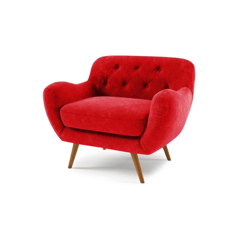 Jefferson Upholstered Armchair, Red