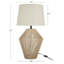 Lampe de table en jute tissé naturel