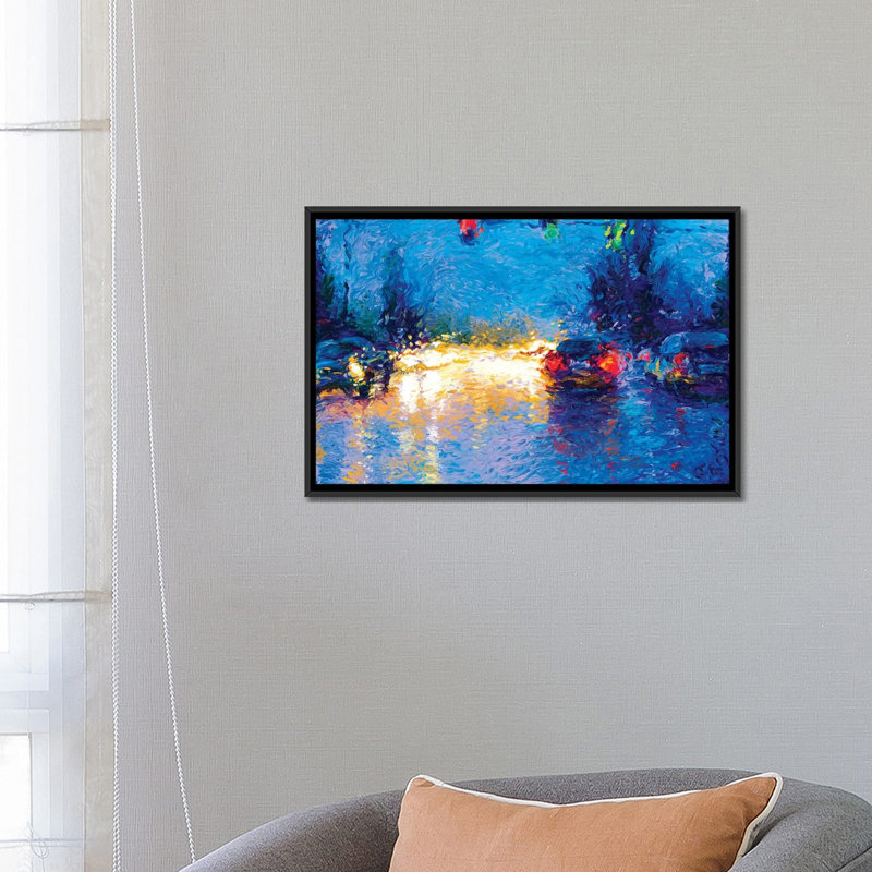 Market Street par Iris Scott - Estampe numérique sur toile tendue avec châssis, H 18 po x l 26 po x P 1,5 po, Pas de tapis