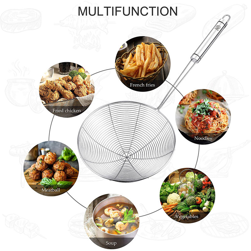 RJ Legend Stainless Steel Spider Strainer with Handle