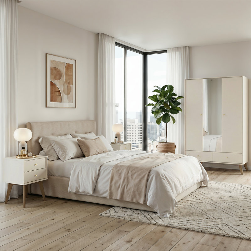 Abby Homestead 2 Piece Bedroom Set , Ivory