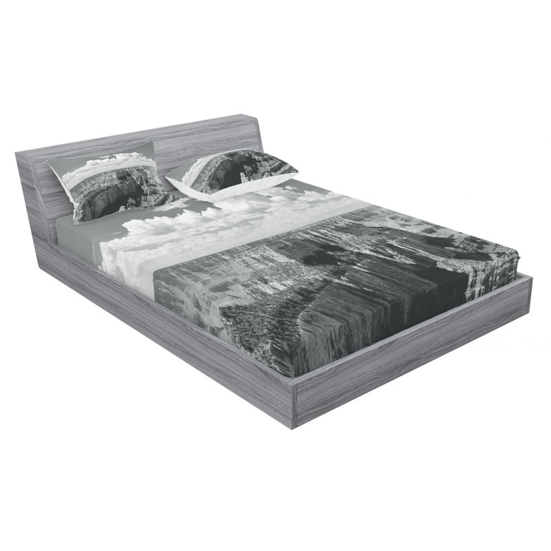 Microfiber Sheet Set, Queen Sheet Set with Fitted Sheet