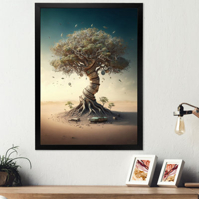 Bonsai Tree on Sand III - Impression sur toile
