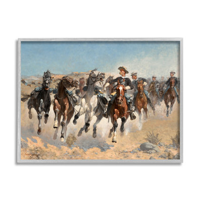 " Galloping Horses Herd Cowboys "