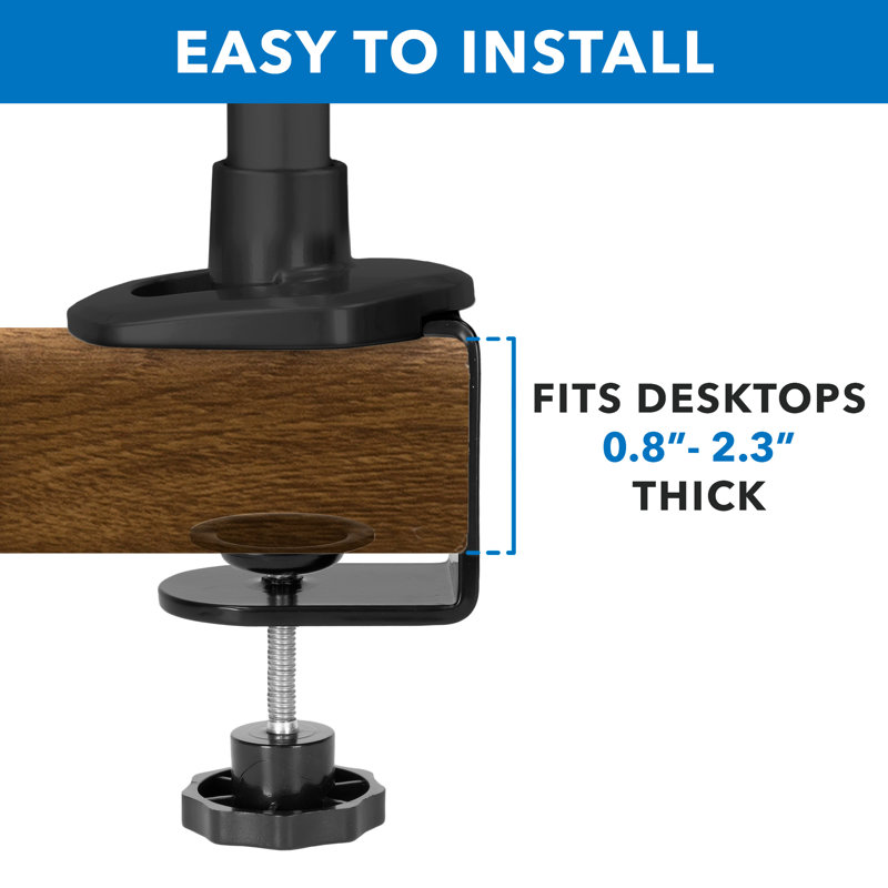 Black Metal Full Motion Desk Monitor Mount Arm