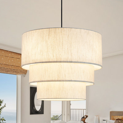 Luminaire suspendu pour tambour de salle à manger à 4 lumières Adalaina