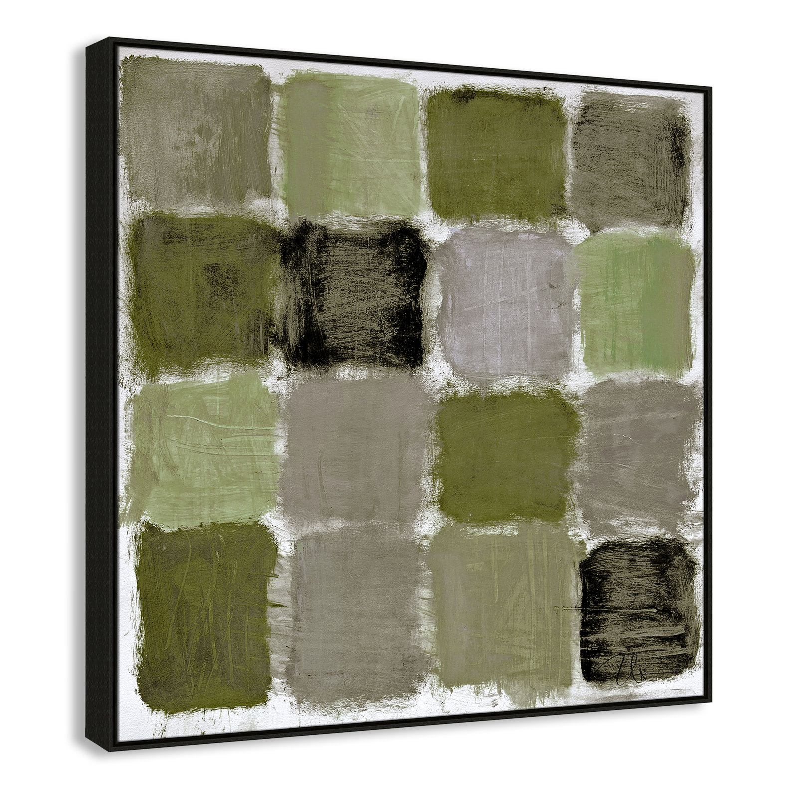 Powder Room Reflections Print by , Espresso, 46.5" H x 46.5" W
