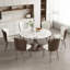 Table de salle à manger en pierre frittée durable, conception moderne pour la cuisine à domicile