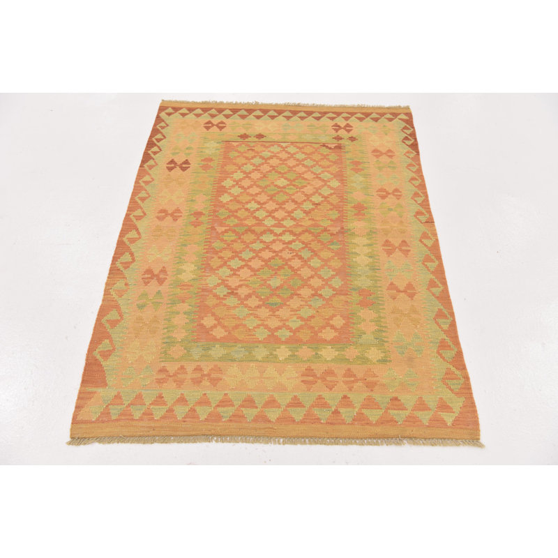 Tapis intérieur de la laine 3 pi 2 po x 5 pi "one-of-kind" à la main noué la new age Elland