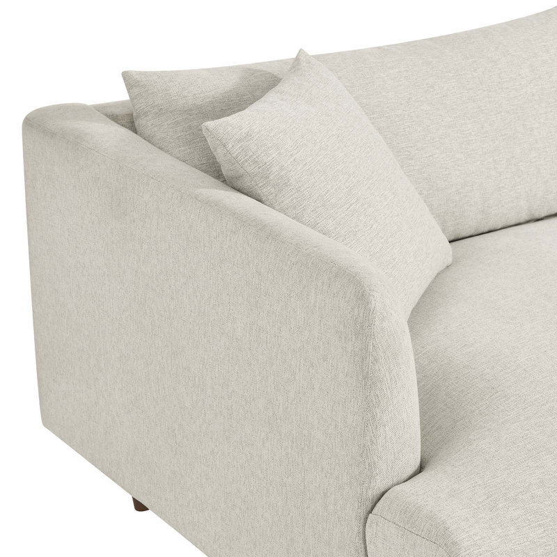 Modway Zoya 84.5'' Sofa, Ivory 100% Polyester