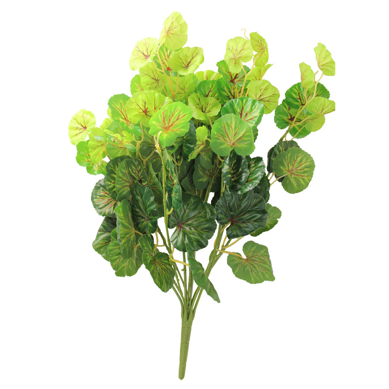 Buisson floral artificiel vert 15 pouces deux tons bégonia