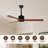 52-Inch Wood Ceiling Fan NO Light with Solid Wood Blades, Quiet Reversible DC Motor and Remote Control-1040775402