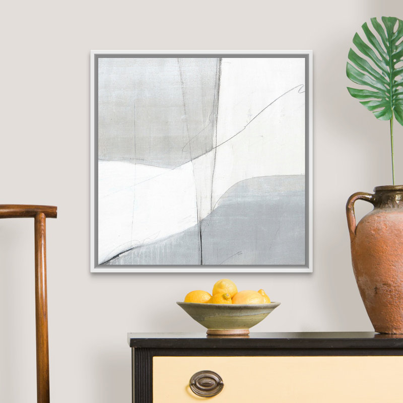 "Bordeaux III" par Joshua Schicker - impression sur toile, H 26 po x l 26 po x P 1,75 po, Cadre flottant blanc
