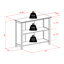 Étagère moderne en bois Verona au fini noyer / noir, H 30 po x l 38,98 po x P 12,99 po-1920928506