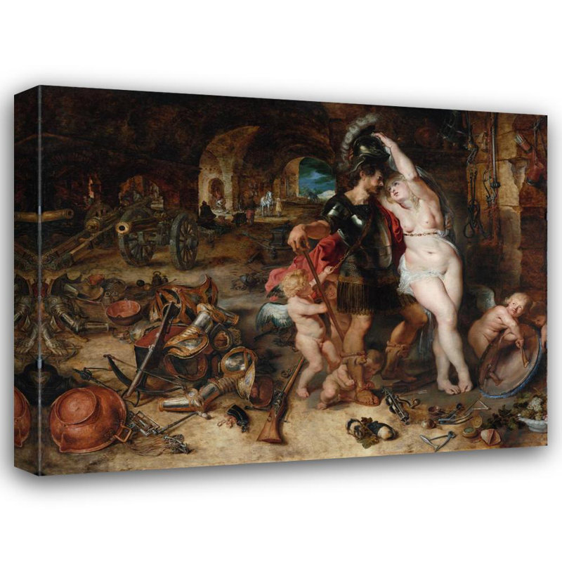 «The Return from War, Mars Disarmed by Venus» par Peter Paul Rubens - Art mural sur toile tendue avec châssis