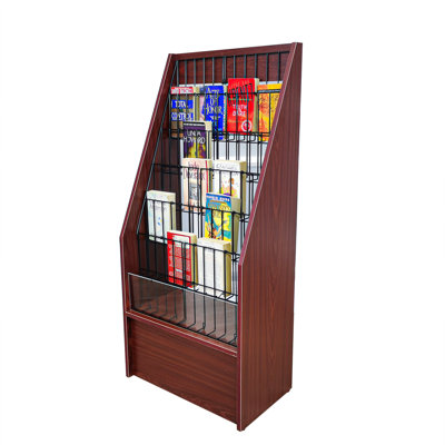 Literature Rack Brochure Leaflet Stand 19 Inches Wide x 12 Inches Deep x 44 Inches Tall by Inbox Zero