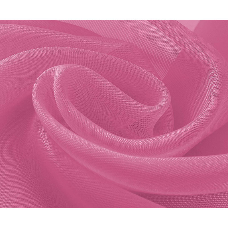Rideau en contour de fenêtre transparent Brannon, Rose néon