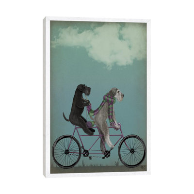 Schnauzer Tandem by Fab Funky - Print on Canvas