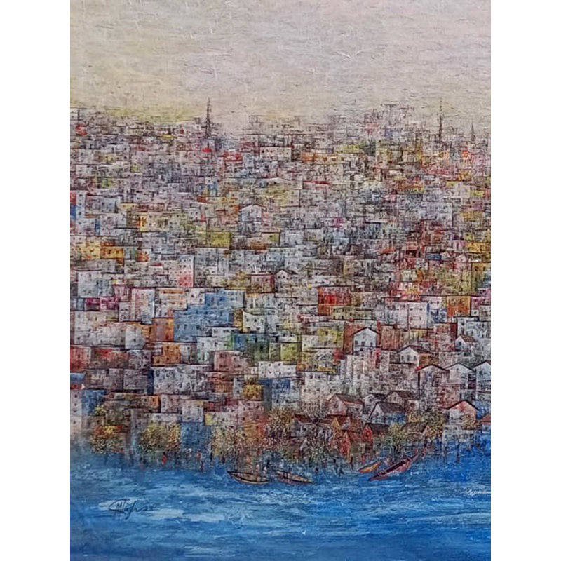Affichage de la distance | Acrylique sur toile | Peinture de M. Singh