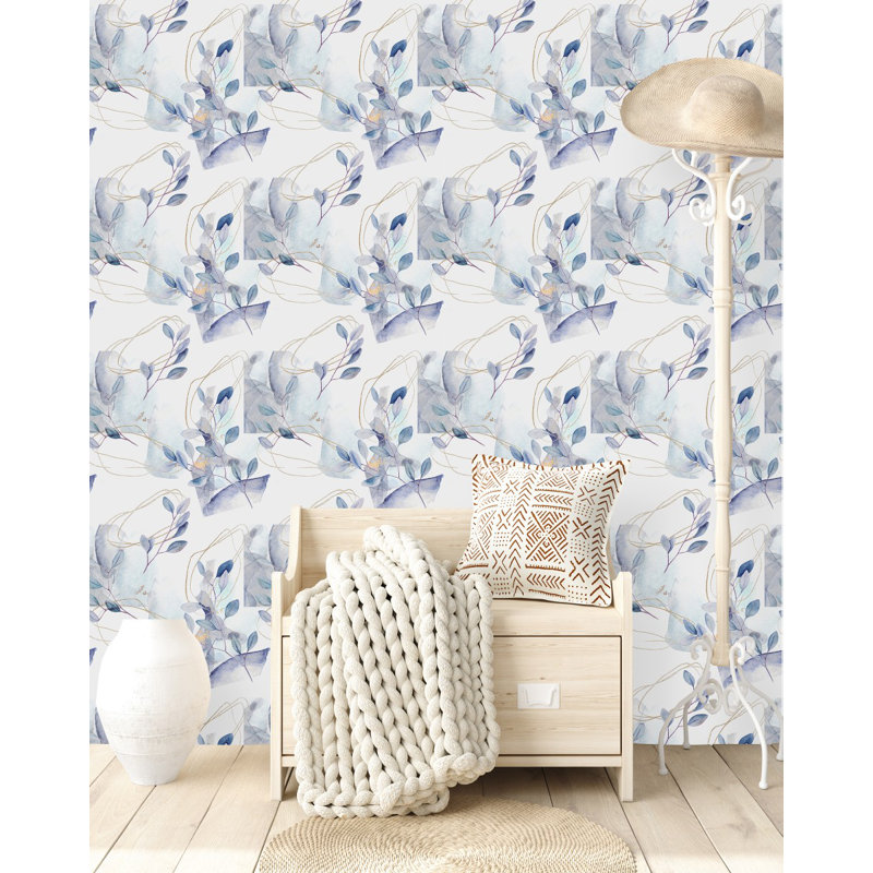 Peel & Stick Floral Tile, 2.08' W x 18.75' L