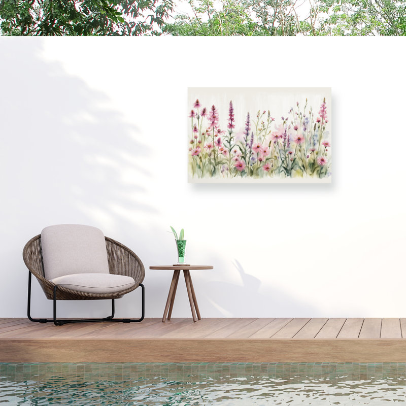 Tina Lavoie Wildflower Morning Outdoor  Canvas, 12" H x 19" W