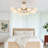 Gold Frame Opal Glass Globe Blossom Pendant Light-2114481923-2114481920