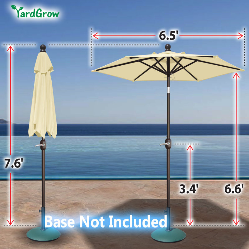 Parasol à DEL incliné pour l'extérieur, Blanc
