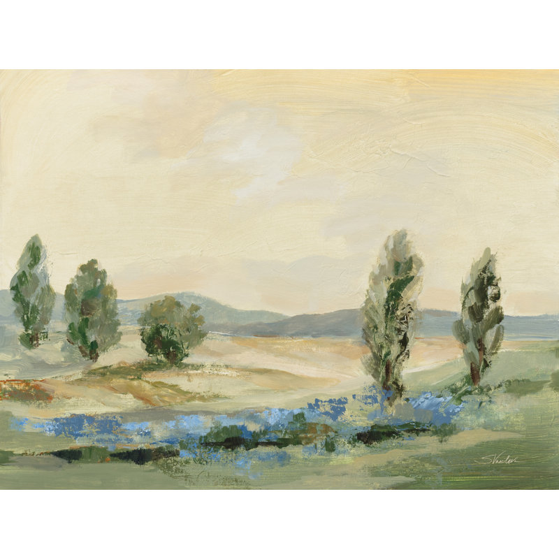 «Jade Green Landscape on Canvas» par Silvia Vassileva, reproduction, H 18 po x l 24 po
