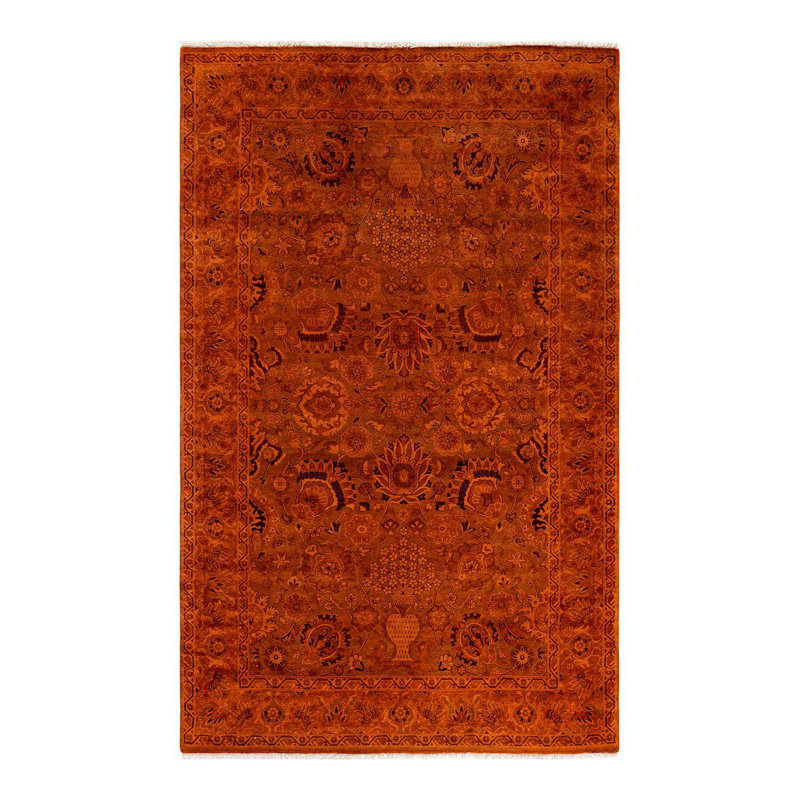 Tapis unique noué à la main Weirsky - Orange