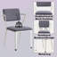 Chaise de bureau en tissu et finition blanche