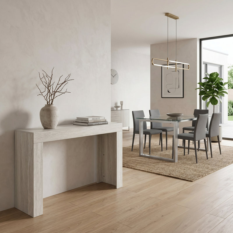 Caomhan 46.9“ Console Table, Travertin
