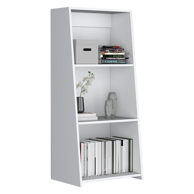 Bibliothèque échelle 47 "haute à trois niveaux - blanc