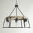 Esmeralda 6 - Light Steel Dimmable Wagon Wheel Chandelier