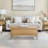 3-piece Mid-Century Modern Faux Rattan Living Room Table Set with Lift-top Coffee Table & End Tables
