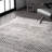 Dianne Textured Machine Woven / Power Loomed Performance Gray/ White Tasseled Rug-825002540