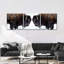 Bison Clash Wall Art, reproduction d'art sur toile-1704697737
