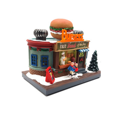 Holiday Burger Shop - Christmas Village Collection by  F07N5-9