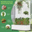 Lit de jardin en métal avec treillis et roues-612966970-612966969