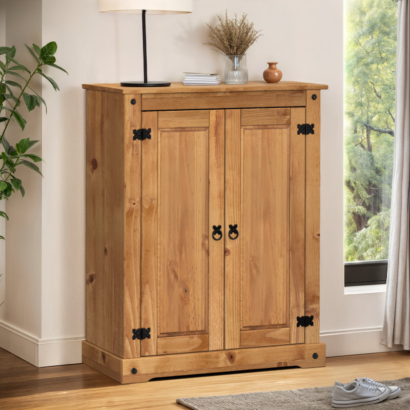 Bayhills Rectangle Accent Cabinet, Brown, Black