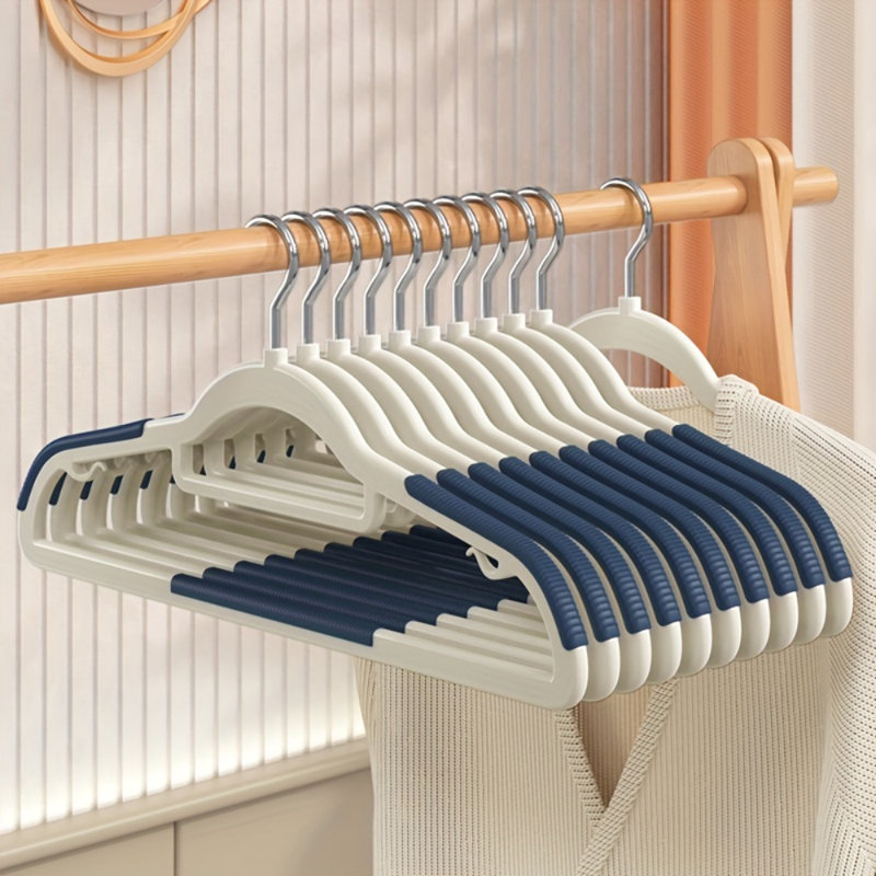 Mellin Plastic Standard Hanger for Suit/Coat, Bleu