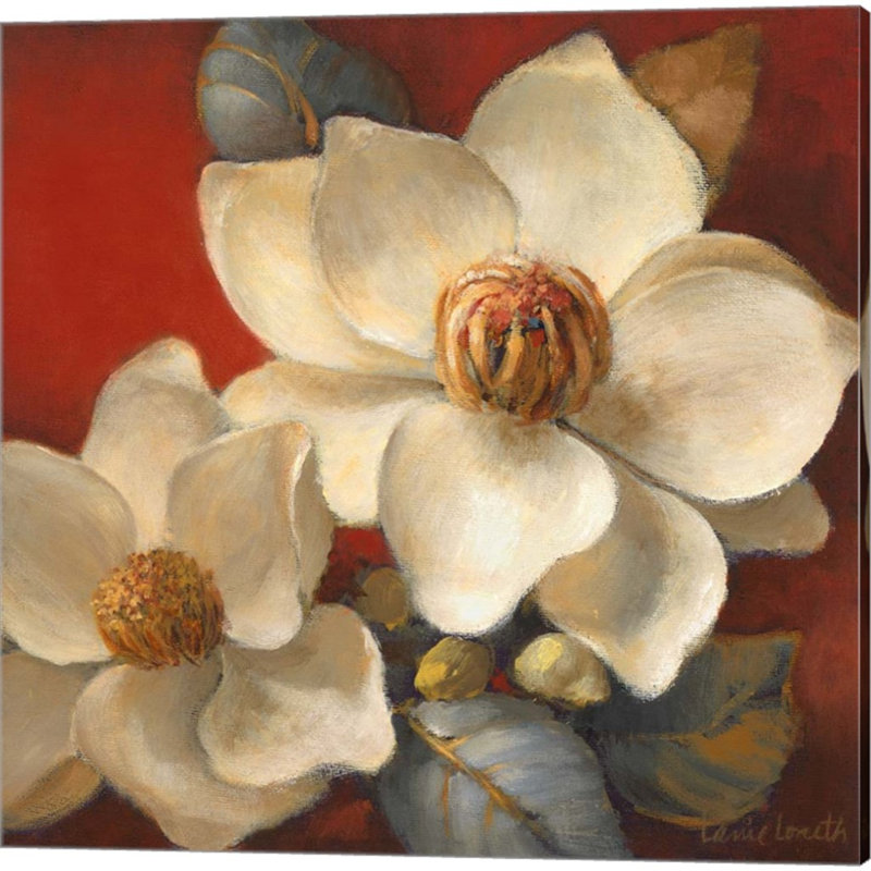 «Magnolia Passion» par Lanie Loreth, art sur toile (ensemble de 2)