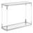 Modern Chrome And Acrylic Console Table With Glass Top And Storage Space